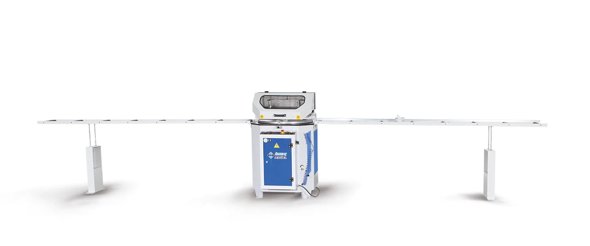 Machine de coupe automatique de profilés PVC à tête unique
